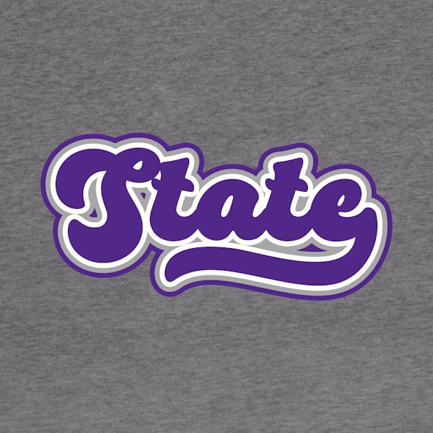 Retro State Script // Kansas Purple Proud by SLAG_Creative